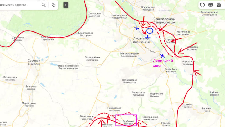 Северодонецк карта боевых действий